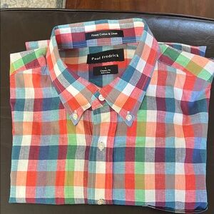 Paul Fredrick Vibrant Plaid Men's Shirt